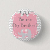 Custom Baby shower Party Ik ben de Big Bro Button (Voorkant)