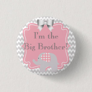 Custom Baby shower Party Ik ben de Big Bro Button