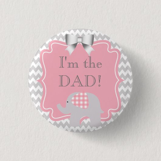 Custom Baby shower Party Ik ben de Pap Button (Voorkant)