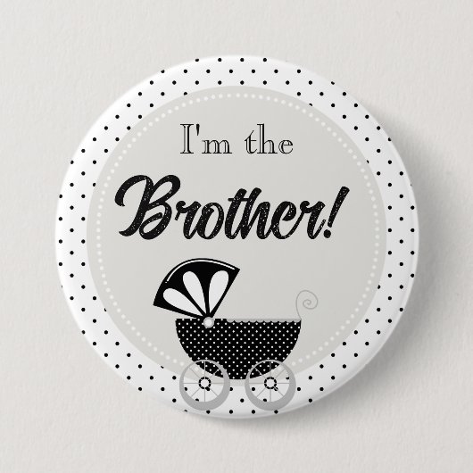 Custom Baby Shower Party I'm the Brother Button (Voorkant)