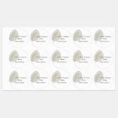Custom Baby Shower Stickers - Modern Simple Design (Feuille)