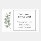 Custom Baby Shower Stickers - Modern Simple Design (Devant)