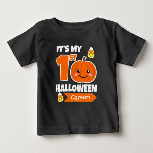 Custom Baby's 1st Halloween Shirt - Naam toevoegen (Voorkant)