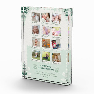 Custom Baby's 1st Year Journey Fotocollage Fotoblokken