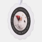 Custom Baby's eerste kerst fotokaart Ornament (Links)