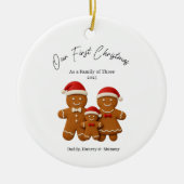 Custom Baby's Eerste Kerstballen, Custom Keeps Keramisch Ornament (Voorkant)