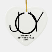 Custom Baby's First Christmas Photo Keramisch Ornament (Voorkant)