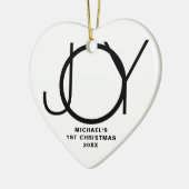 Custom Baby's First Christmas Photo Keramisch Ornament (Links)