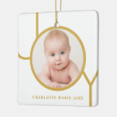 Custom Baby's Photo Christmas Holidays Keramisch Ornament (Links)
