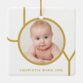 Custom Baby's Photo Christmas Holidays Keramisch Ornament (Achterkant)