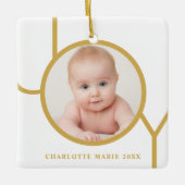 Custom Baby's Photo Christmas Holidays Keramisch Ornament (Voorkant)