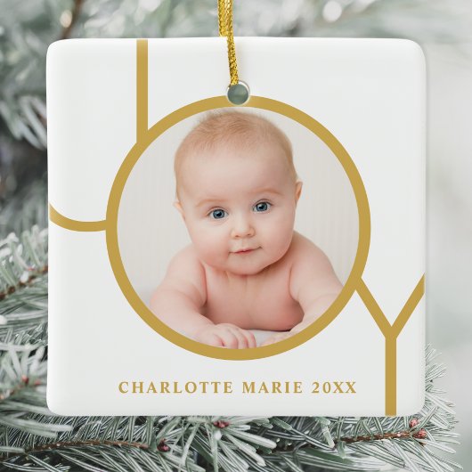 Custom Baby's Photo Christmas Holidays Keramisch Ornament