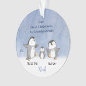 Custom Baby's Schattigee Eerste Kerstmis Grootoude Ornament (voorkant)
