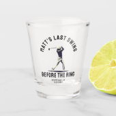 Custom Bachelor Party Favoriet Golftrip Groomsmen Shot Glas (Voorkant)