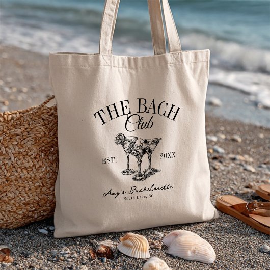 Custom Bachelorette De Bach Club Bruidsmeisje guns Tote Bag