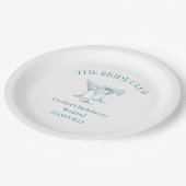 Custom Bachelorette Party Cocktail Social Club Papieren Bordje (Gekanteld)