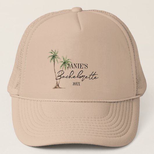 Custom Bachelorette Weekend Pet | Palm Tree (Voorkant)
