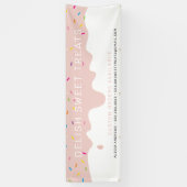 CUSTOM Baker Frosting kleurrijke sprinkles blush Spandoek (Verticaal)