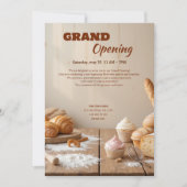 Custom Bakery Grand Opening Uitnodiging (Voorkant)