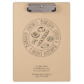Custom Bakery Logo Clipboard Klembord (Voorkant)