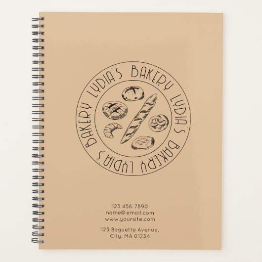Custom Bakery Logo Planne Planner (Voorkant)