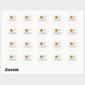 Custom Bakery logo Sticker - Cookie & Whisk deisgn (Feuille)