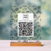 Custom Bakery Pattern QR Code Table Sign (Neutre)