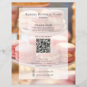 Custom Bakery Photo Social Media QR-code Flyer (Voorkant)