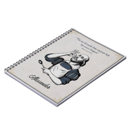 Custom Baking Recepten Chef Elegant Notitieboek (Linkerzijde)