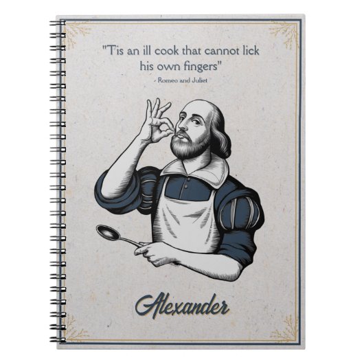 Custom Baking Recepten Chef Elegant Notitieboek (Voorkant)