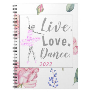 Custom Ballerina   Roos Waterverf Border Notebook Notitieboek