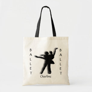 Custom Ballet Silhouette Tote Bag