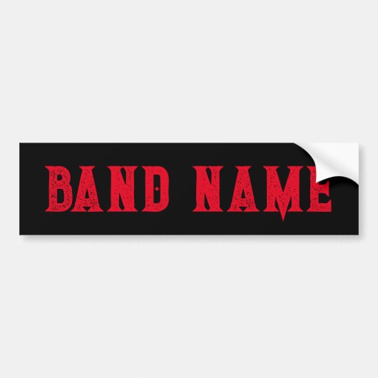 Custom Band Merch Bumpersticker (Voorkant)