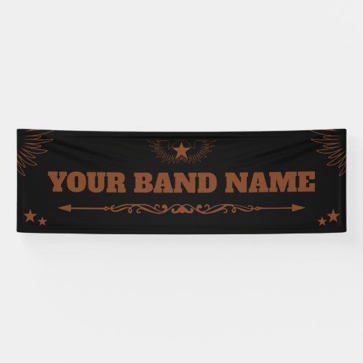 Custom Band Merch Country Westerne Music Rock Gig Spandoek (Horizontaal)