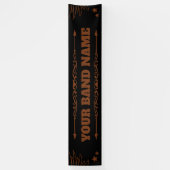 Custom Band Merch Country Westerne Rock Music Gig Spandoek (Verticaal)