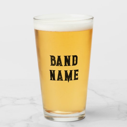 Custom Band Merch Glas (Voorkant gevuld)