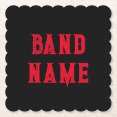 Custom Band Merch Kartonnen Onderzetters (Voorkant)