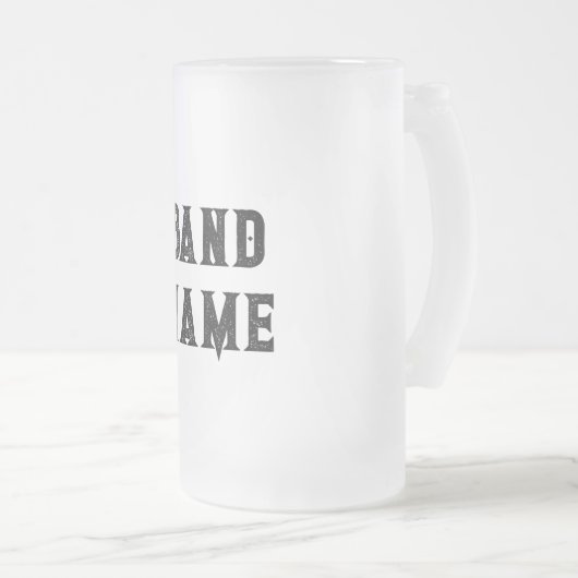 Custom Band Merch Matglas Bierpul (Voorkant rechts)