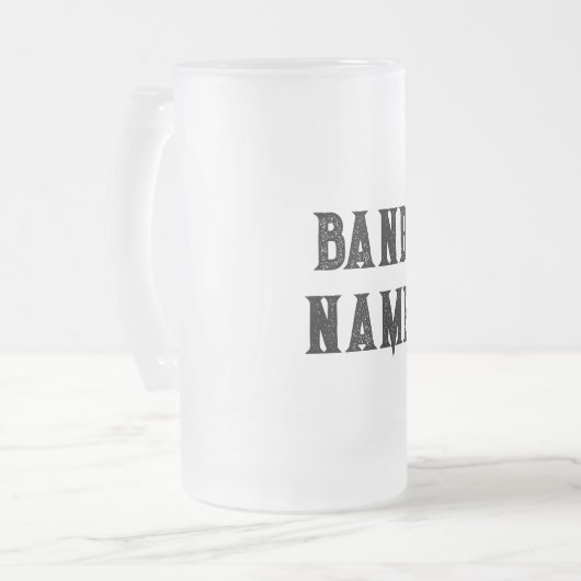 Custom Band Merch Matglas Bierpul (Voorkant links)