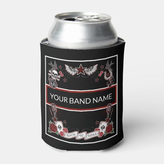 Custom Band Merch Rockabilly Rock & Roll Music Blikjeskoeler (Blikje Voorkant)