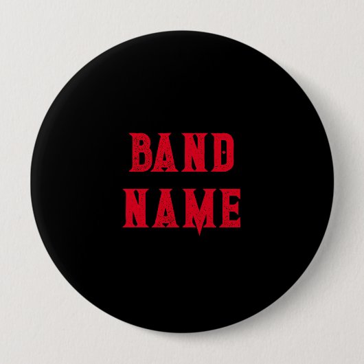 Custom Band Merch Ronde Button 4,0 Cm (Voorkant)
