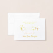 Custom Baptism Baby meisje Dank u Folie Kaarten (Voorkant met envelop)