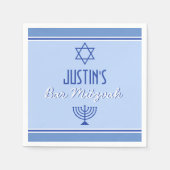 Custom Bar Mitvah party napkins Servet (Voorkant)