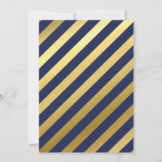 CUSTOM Bar Mitzvah Invitation pour Murray navy + o (Dos)