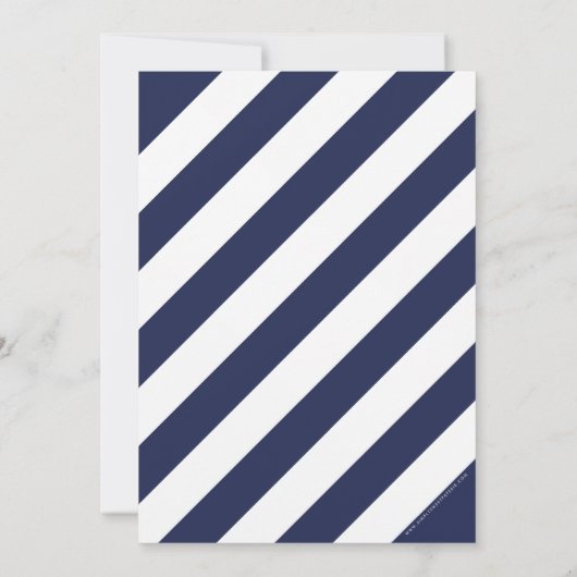 CUSTOM Bar Mitzvah Invitation pour Tommy navy + or (Dos)