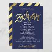 CUSTOM Bar Mitzvah Invitation pour Zachary marine  (Devant / Derrière)