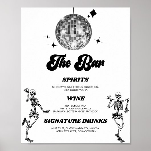 Custom Bar Sign Poster (Voorkant)
