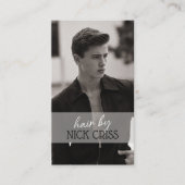 Custom Barber Contact Card with QR Code Visitekaartje (Voorkant)