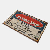 Custom Barber Shop Regels Mat, Deurmat (Schuin)
