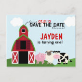 Custom Barnyard Bewaar de datum voor uitnodigingen (Voorkant)